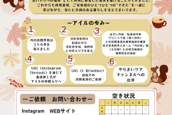 【開設1周年】訪問看護ステーション アイル浜西 ― 思いやりへの道標として地域に寄り添う1年を